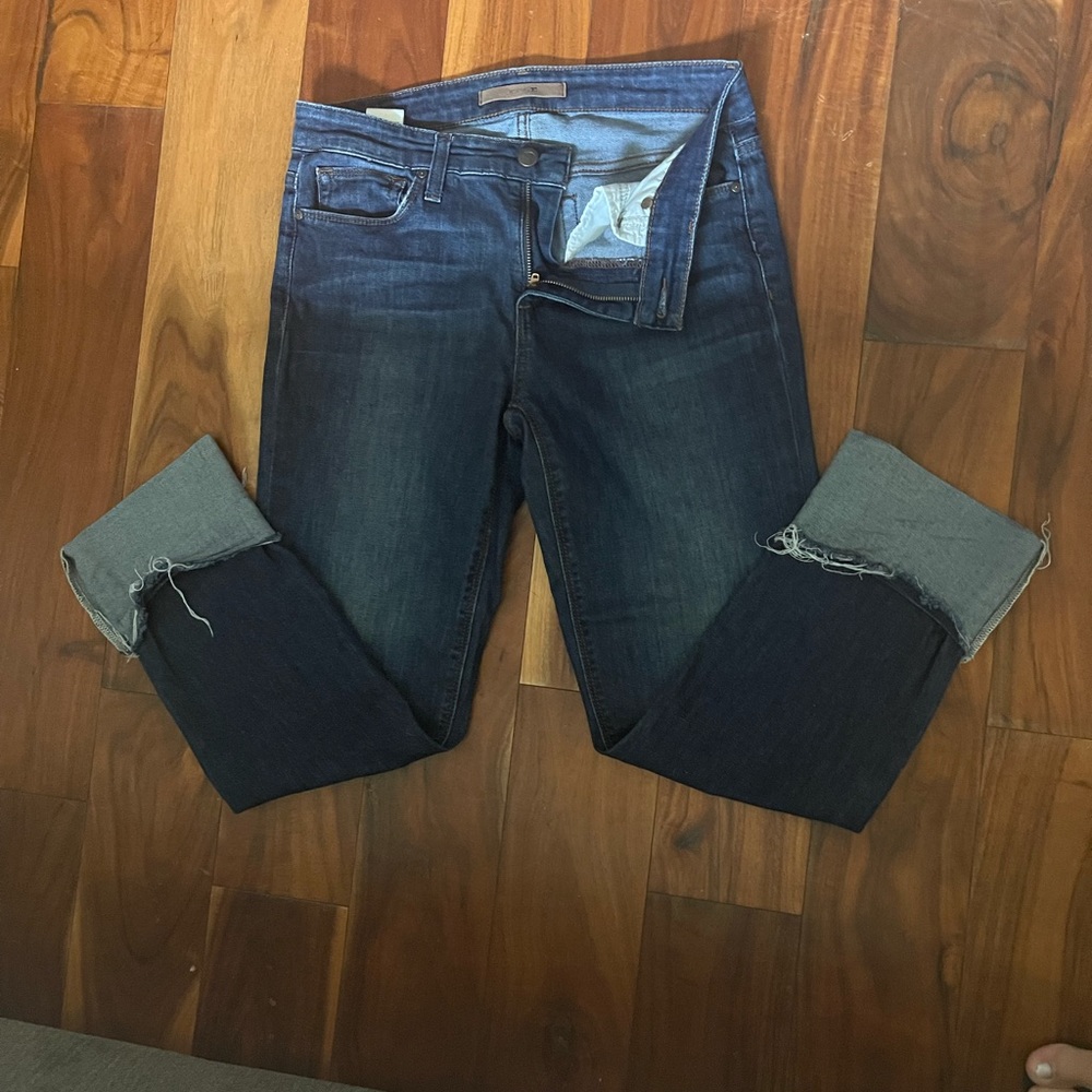 Joe’s cropped cuffed jeans.